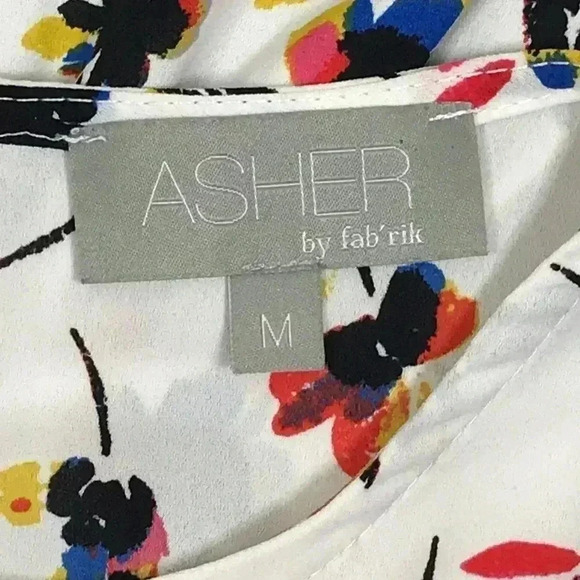 Asher by Fabr’ik Houston Floral Blouse Size M—B2 - Picture 8 of 8